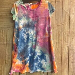 Caution to the wind tie dye dress